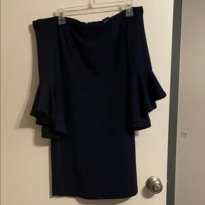 Teeze Me Navy Off-Shoulder Dress